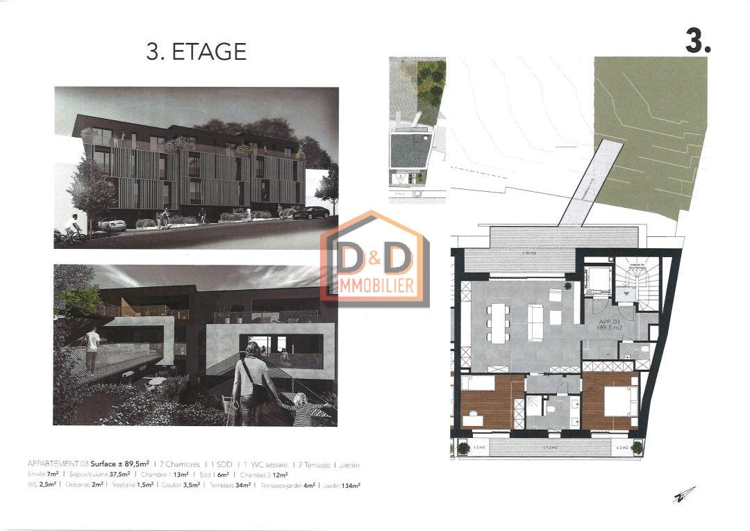 Appartement à Luxembourg-Neudorf, 89,90 m², 2 chambres, 1 salle de bain, 1 086 886 €